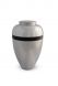 Petite Urne Funéraire en aluminium brillant avec anneau noir