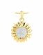 Pendentif funéraire 'Soleil' en or jaune et or blanc 14 carats