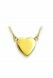 Collier cinéraire avec cœur en acier inoxydable doré - à remplir soi-même