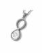 Bijou pendentif cinéraire en argent (925) 'Infini' avec empreinte de patte