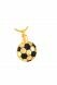 Pendentif cinéraire 'Ballon de football' doré