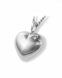 Bijou pendentif cinéraire en argent (925) 'Coeur' avec empreintes de pattes