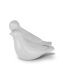Mini urne funéraire en céramique « Birds of Love » blanche