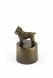 Urne Funéraire en laiton bronzé pour chien 'Bouvier'