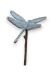 Sculpture commémorative libellule sur une branche en bronze - disponibilité limitée