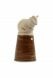 Urne funéraire pour chat en céramique faite à la main avec cœur – marron