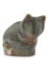 Urne funéraire pour chat en céramique faite main avec petit cœur - bleu/brun/gris