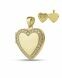 Médaillon Photo Funéraire en or 'Coeur' (14-18 CRT avec diamants 26 x 0,04 CRT)