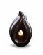 Urne photophore Flame of Memory - brun chocolat avec accent nacré