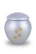 Urne-animal gris clair avec impression de pattes or