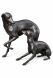 Deux lévriers, sculpture commémorative en bronze « Eternal Companions » - disponibilité limitée