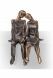 Sculpture funéraire couple assis – 3D, libre, fixation en bas