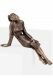 Sculpture funéraire lecture assise – décoration de tombe – 3D, libre, fixation en bas
