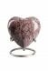 Petite urne funéraire coeur 'Embrace' aspect granit (avec support)
