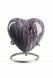 Petite urne funéraire coeur 'Embrace' aspect granit (avec support)