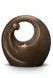 Urne en céramique 'Solitaire mais pas seul' avec bougeoir | bronze et gris argent