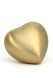 Petite Urne Funéraire en laiton satin 'Coeur bronzé'