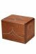 Urne funéraire en bois de mahogany avec zirconium