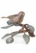 Statue commémorative oiseau sur branche – 3D, libre, fixation en bas