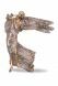 Sculpture funéraire ange avec trompette – tailles variées – 3D, libre, fixation en bas