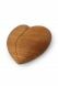 Mini urne duo en forme de cœur en bois de cerisier huilé satiné