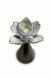 Sculpture mini-urne en bronze 'Fleur de lotus'