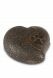 Mini-urne coeur en bronze 'L'empreinte du cœur'