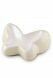 Mini-urne en laiton 'Papillon' blanc et vanille