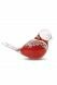 Mini-urne oiseau en cristal rouge