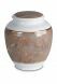 Urne funéraire en porcelaine 'Classica' | Motif marbre brun avec bordures dorées