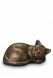 Urne Funéraire pour Animal en Céramique Bronze 'Chat Dormant'