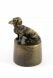 Urne Funéraire en laiton bronzé pour chien 'Teckel'