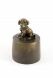 Urne Funéraire en laiton bronzé pour petit chien 'Teckel'