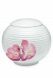 Urne Funéraire en porcelaine blanche 'Sphère avec Fleur'