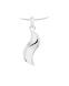 Pendentif memoire argent (925) « Vague » (zirconium pierre)