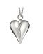 Bijou Cendres Pendentif Funéraire Cœur en Or blanc avec Diamants 0.04 CRT
