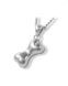 Bijou pendentif cinéraire en argent (925) « Os pour chien »