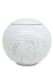 Urne pour cendres en porcelaine « Sfera » - Fleurs métalliques argentées