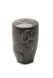Urne-chien en porcelaine gris foncé avec empreinte de patte