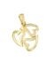 Pendentif mémoire en 14 carat or « Trois cœurs »