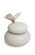 Urne artisanale en céramique avec papillon en bois - PROMOTION