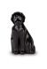 Urne pour chien en céramique noire satiné