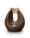 Petite Urne Funéraire en céramique bronze avec bougie « Porte-Papillon »