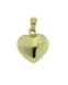 Pendentif mémoire en 14 carat or « Cœur » avec zirconium pierre