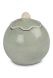 Mini urne funéraire en céramique « Fleur » gris vert