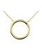 Collier symbole « Cercle » en 14 carats or jaune