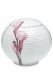 Urne Funéraire en porcelaine blanche « Sphère avec Fleurs »