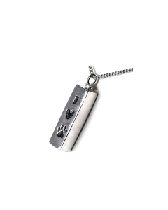 Pendentif funéraire « Cœur et patte de chien » argent (925)