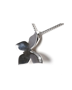 Pendentif cendres « Papillon » avec pierres de zircone | argent (925)