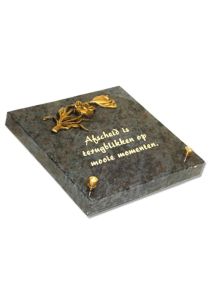 Plaque commémorative carré « Fleurs »